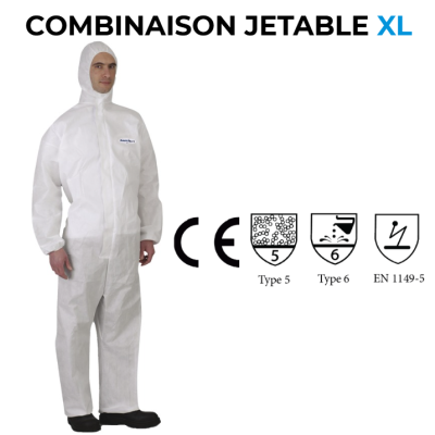 COMBINAISONS JETABLES BASICLEAN CONFORT T4/XL (X10)