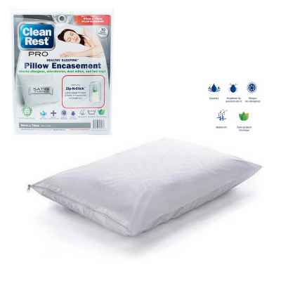 CLEANREST HOUSSE D'OREILLER ANTI-PUNAISES DE LIT 50X70CM - SUR COMMANDE