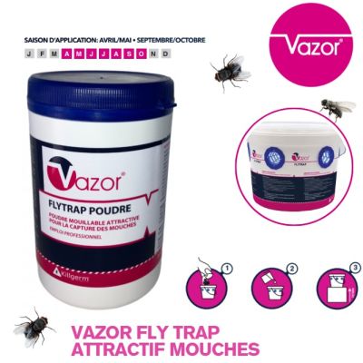 VAZOR® FLYTRAP RECHARGE ATTRACTIF MOUCHES 240G 