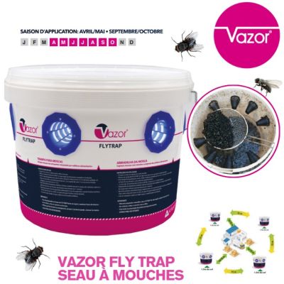 VAZOR® FLYTRAP PRO SEAU À MOUCHES 10L